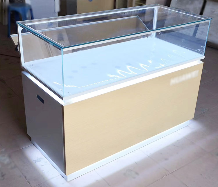 德国工艺小米体验桌新款荣耀手机柜台玻璃展示柜配件陈列桌受理台小米
