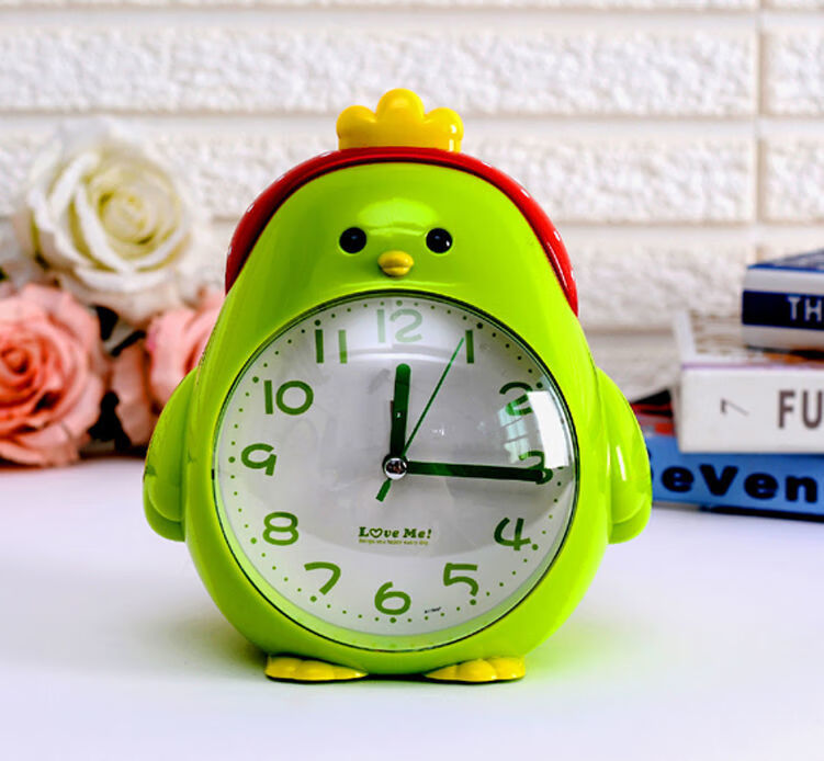 布谷鸟闹钟儿童闹钟卡通会说话叫懒虫起床音乐创意学生用床头静粉色