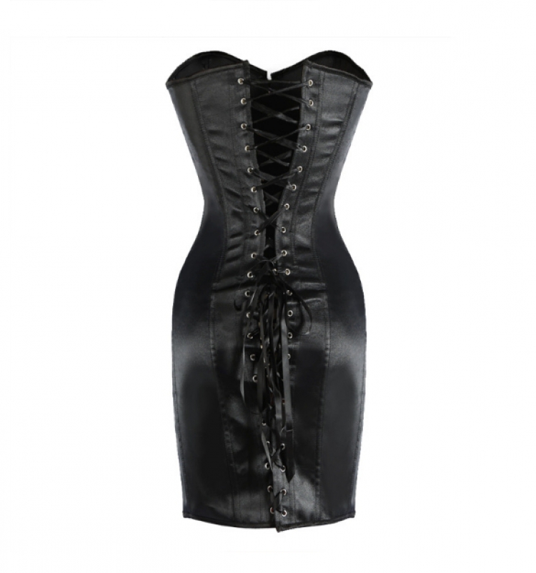 2022新款 宫廷束身马甲 欧式束腰马甲宫廷束身衣塑身裙pvc亮皮绑带