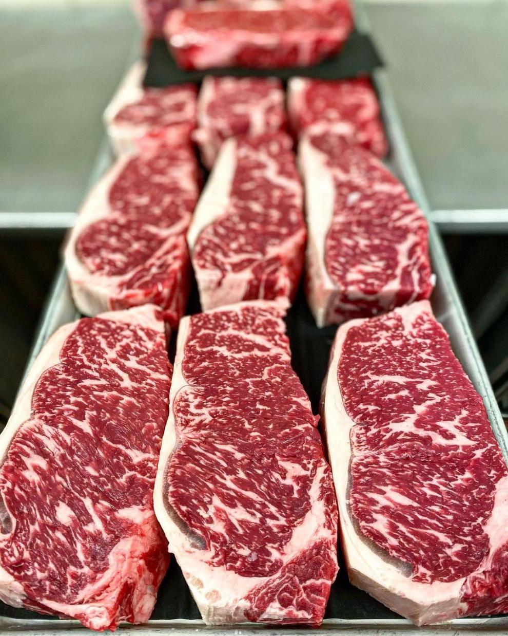 秒发2斤澳洲m5和牛谷饲300天雪花西冷牛排清真原切厚切健身烤1000克