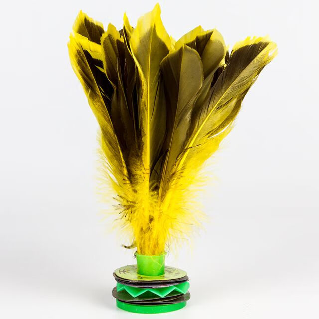 耐踢鸭毛毽子 大号彩色羽毛儿童比赛专用毽球牛筋底八彩8彩毽子 健身