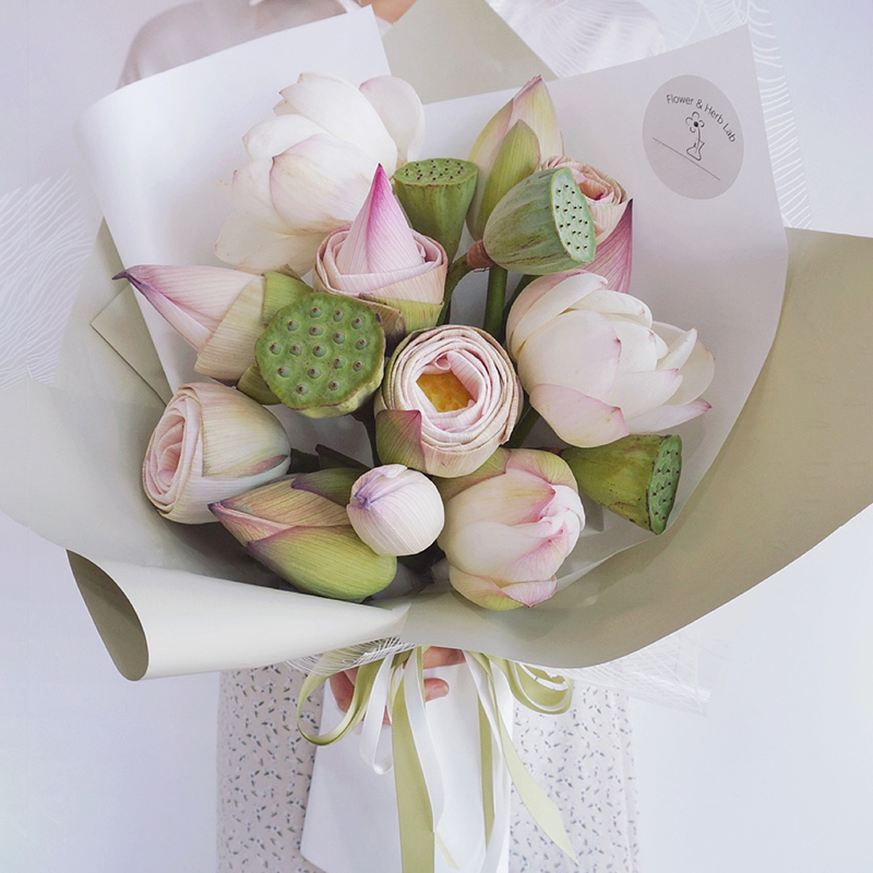 【情人节礼物】全国荷花莲蓬花束生日鲜花速递同城北京广州杭州成都