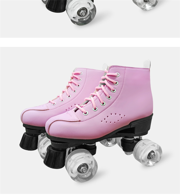 旱冰鞋双排轮滑鞋成年溜冰鞋双排四成年男女旱冰鞋双排轮滑冰鞋闪光