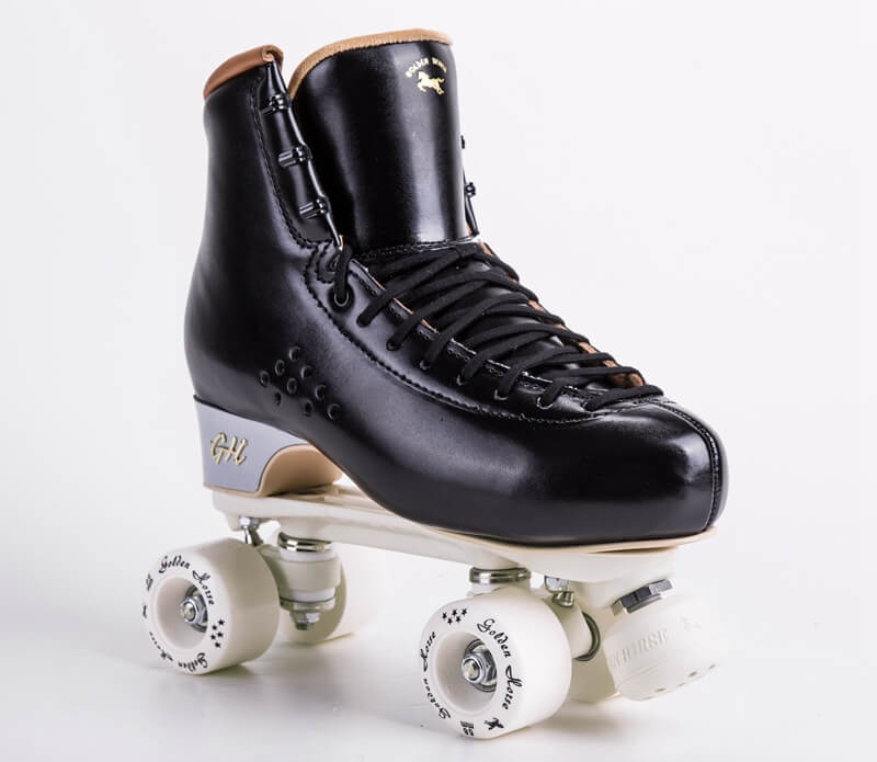 厦门金马溜冰鞋成人双排溜冰鞋双排男女四轮旱冰轮滑鞋成年儿童白色拍