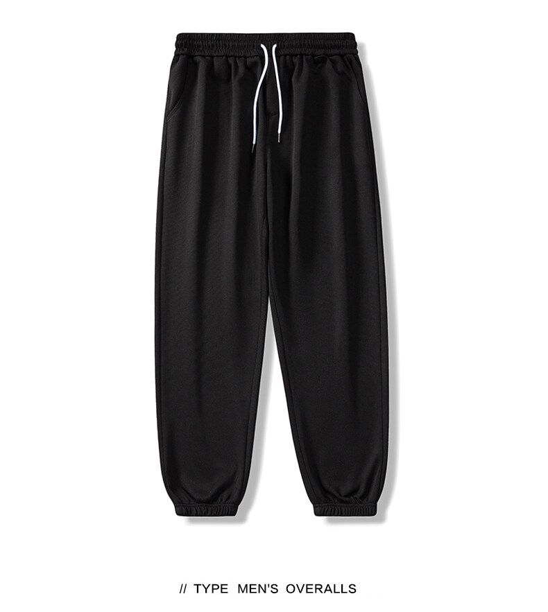 迪卡灰色侬抖音休闲运动长裤男九分束脚港风宽松薄款卫裤春秋季新款