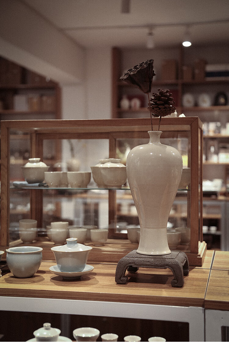 玄武岩如意案台花瓶台干泡台壶承陈列架功夫茶具配件茶道