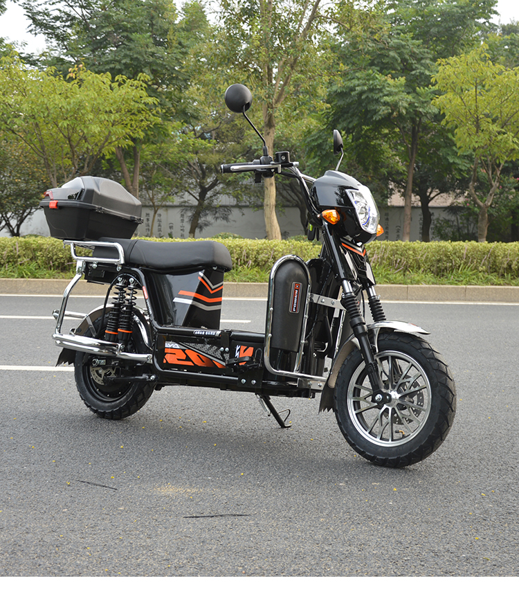 拉客载人电瓶车72v载重王外卖踏板长跑王大功率96电动摩托车可上牌 豪