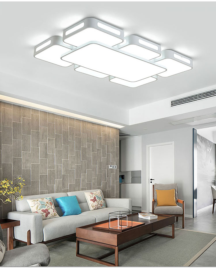 长方形客厅灯三色变光led灯条520mm22cm长短灯带智能分段驱动电源不含