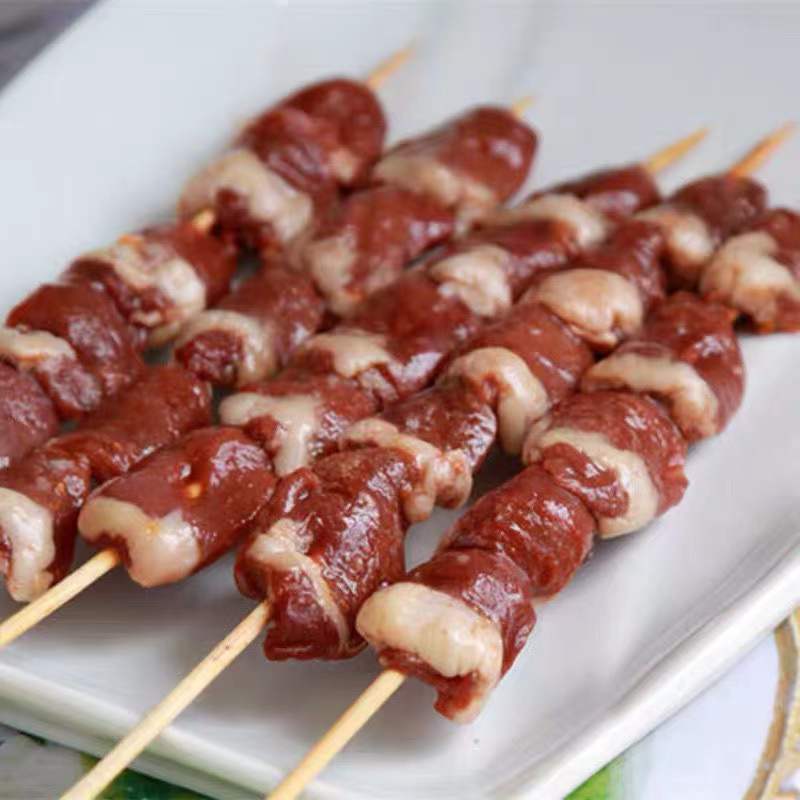 奥尔良鸡心串烧烤肉串30串鸡心串炭烧烤生鸡心串烧烤鸡心串一包30串