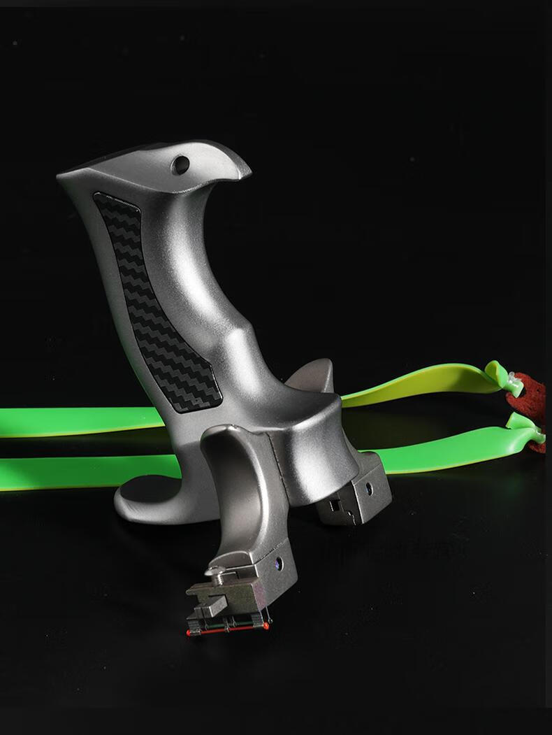 盖世英雄弹弓快压扁皮440c不锈钢高精度免绑裸弹工架子 盖世英雄8020