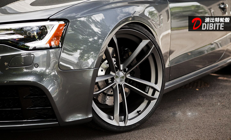战斧三代17/18/19寸适用于大众cc奥迪蒙迪欧君威定锻造轮毂 赛车灰(单