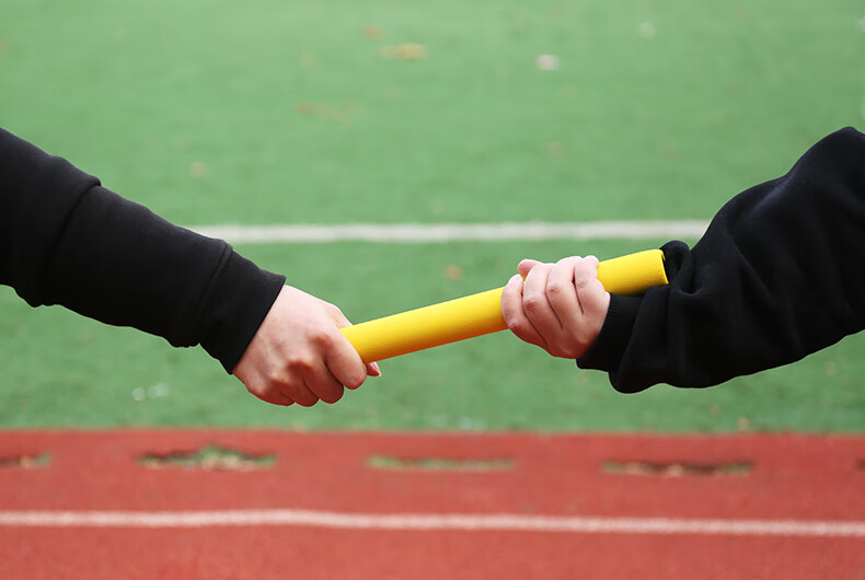 田径比赛专用接力棒幼儿园儿童棍棒塑料棒玩具体操棍体操棒 海棉柄