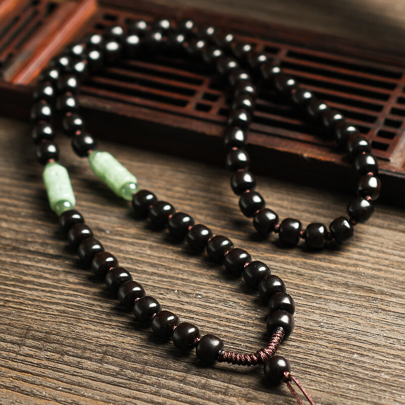 手工编织印尼椰蒂珠男挂脖 翡翠吊坠挂绳菩提玉佩女项链绳子 圆珠7mm