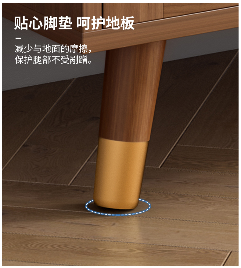 新中式餐边柜柜客厅玻璃碗储物物实木腿现代简约茶水柜子 100*36*95cm