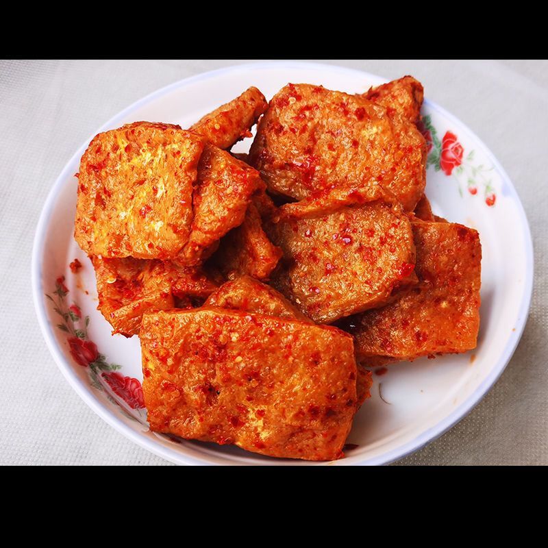 香辣油炸豆腐湖南永州道县特产自制油豆腐豆腐片豆腐泡下饭菜250g