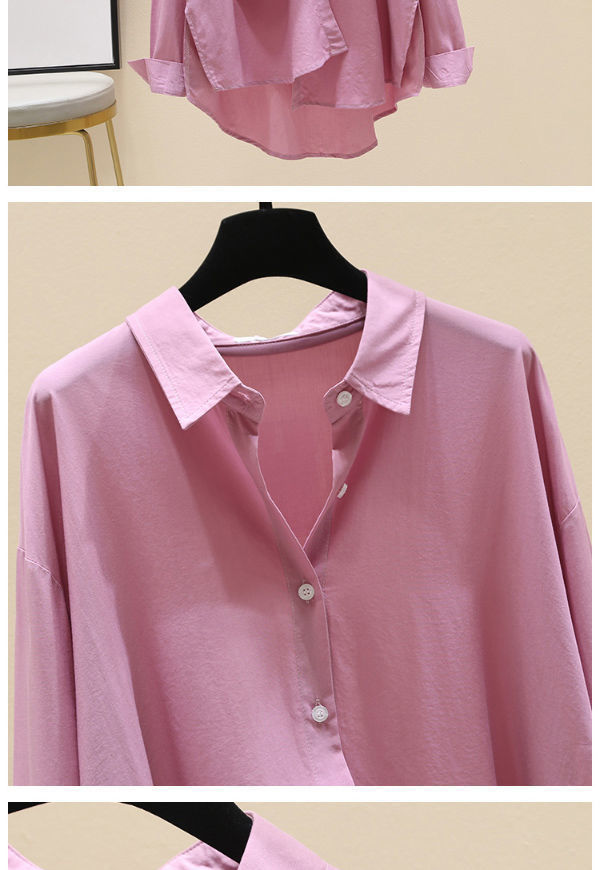 2022春夏新款天丝棉衬衫女韩版纯色长袖上衣垂感宽松休闲衬衣白色s90