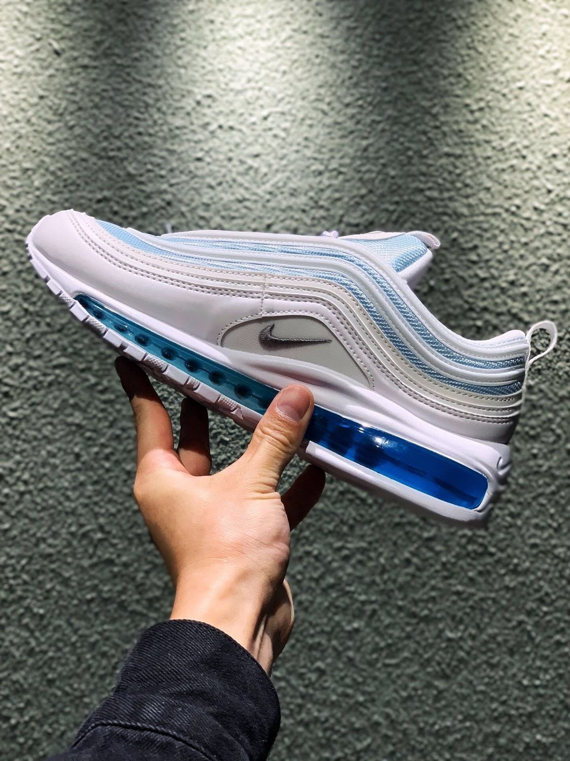 air max 97 耶稣圣水 恶魔撒旦血伦敦笑脸银头男女气垫跑步鞋 max 97
