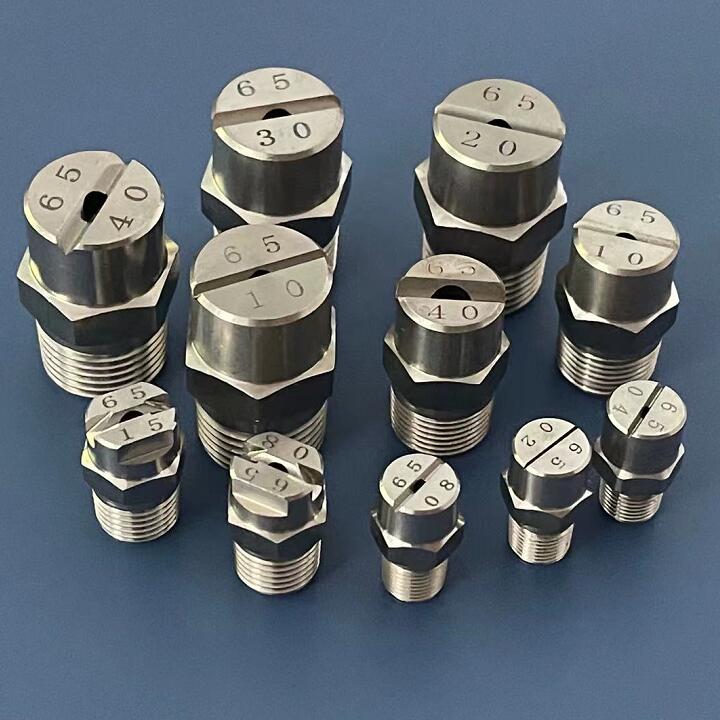 304不锈钢扇形喷头高压清洗喷嘴喷淋冲洗一字扇面雾化洗车机喷水 1/4