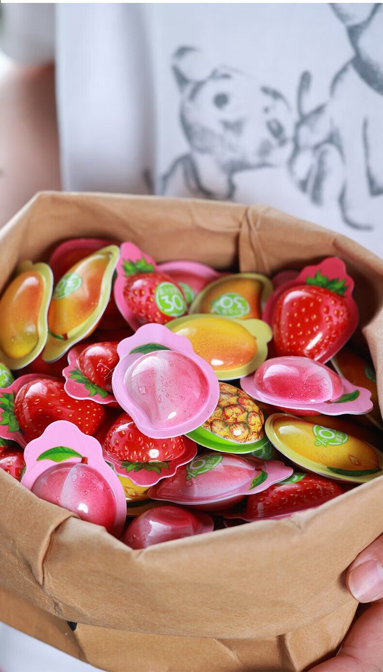 网红3d果汁软糖芒果软糖qq橡皮糖水果糖高颜值糖果喜糖婚糖 菠萝味250