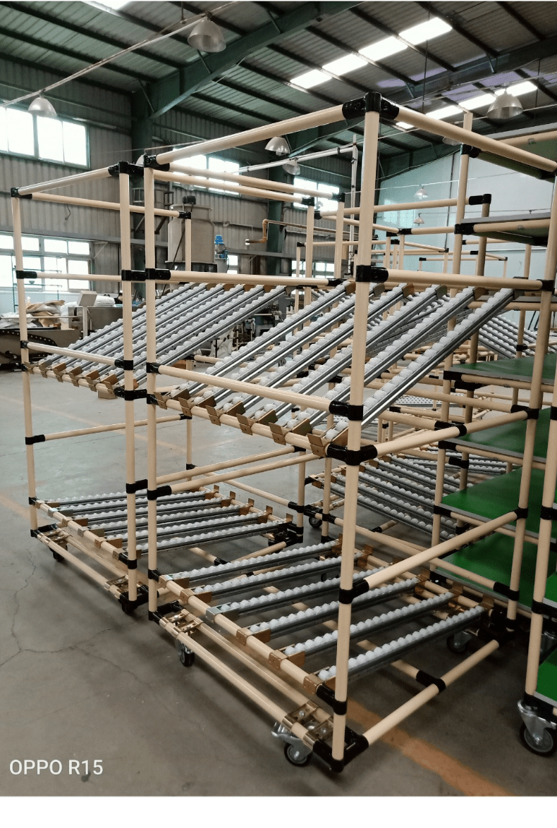 精益管配件钣金轮滑轨道流利条hw2047w工作台周转车置物料架货架高