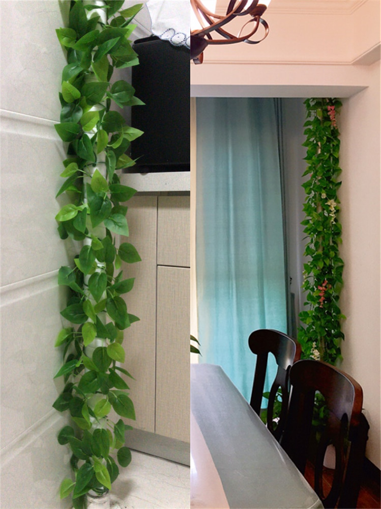 仿真藤条绿萝叶装饰假树叶绿藤藤蔓塑料花藤水管道遮挡空调绿叶花新品