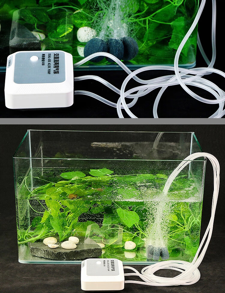 充电电池两用小型家用增氧机迷你型养鱼便携氧气泵钓鱼户外增氧泵单孔