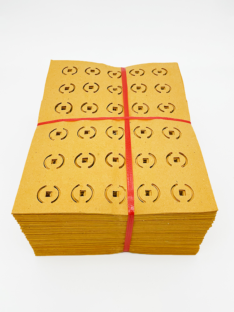 祭祀用品打孔纸钱 传统打孔纸钱打眼铜钱烧纸黄草纸金钱周年清明节