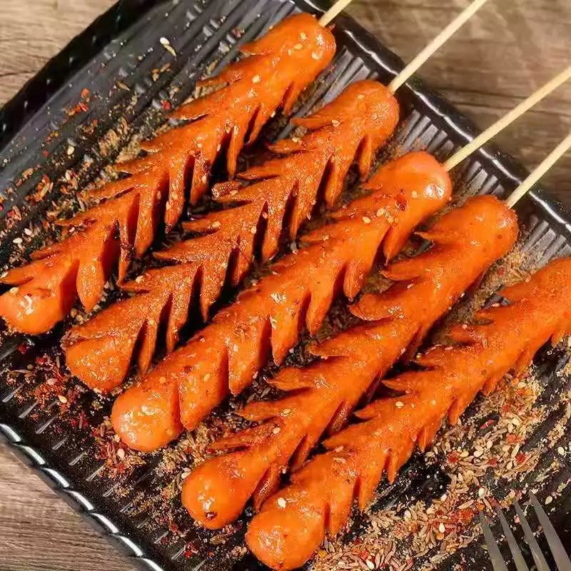 食芳溢芮源淀粉肠 黄金脆皮肠烤肠香肠烧烤肠油炸肠火腿肠煎烤旺整箱