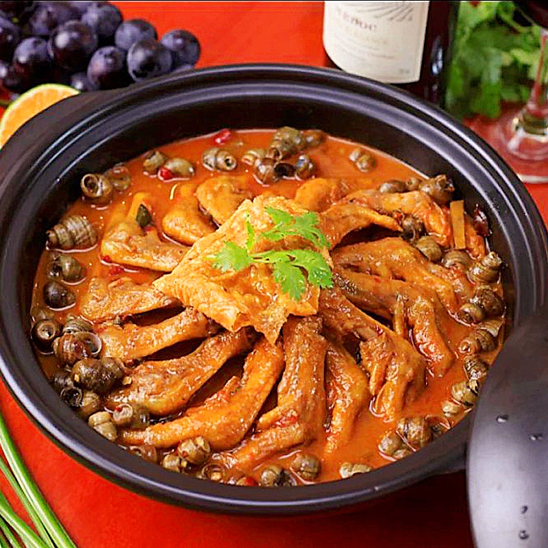 滋韵阁螺蛳鸭脚煲广西南宁特产田螺鸭爪鸭掌真空包装零食品螺蛳鸭脚煲