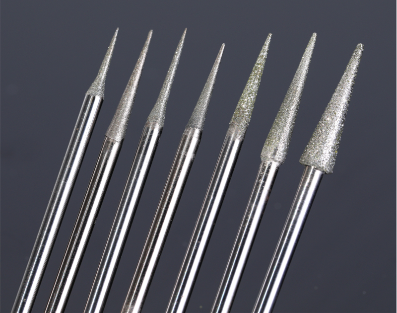 电动玉石翡翠打磨头扩孔针钻孔打孔工具玉雕石雕刻金刚砂钻头d针 琥嘉