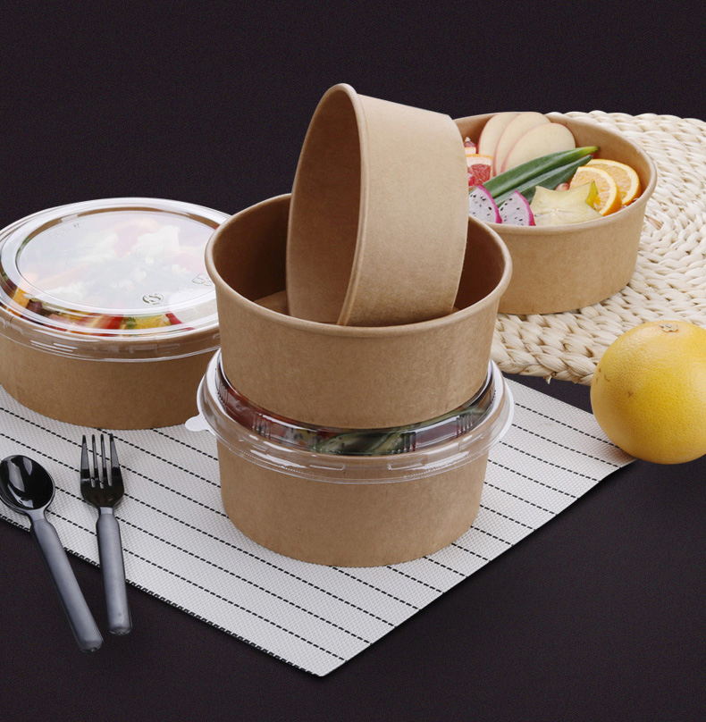 餐具 一次性用品 浅酌 牛皮纸打包盒一次性餐盒纸质碗牛皮纸打包盒粥