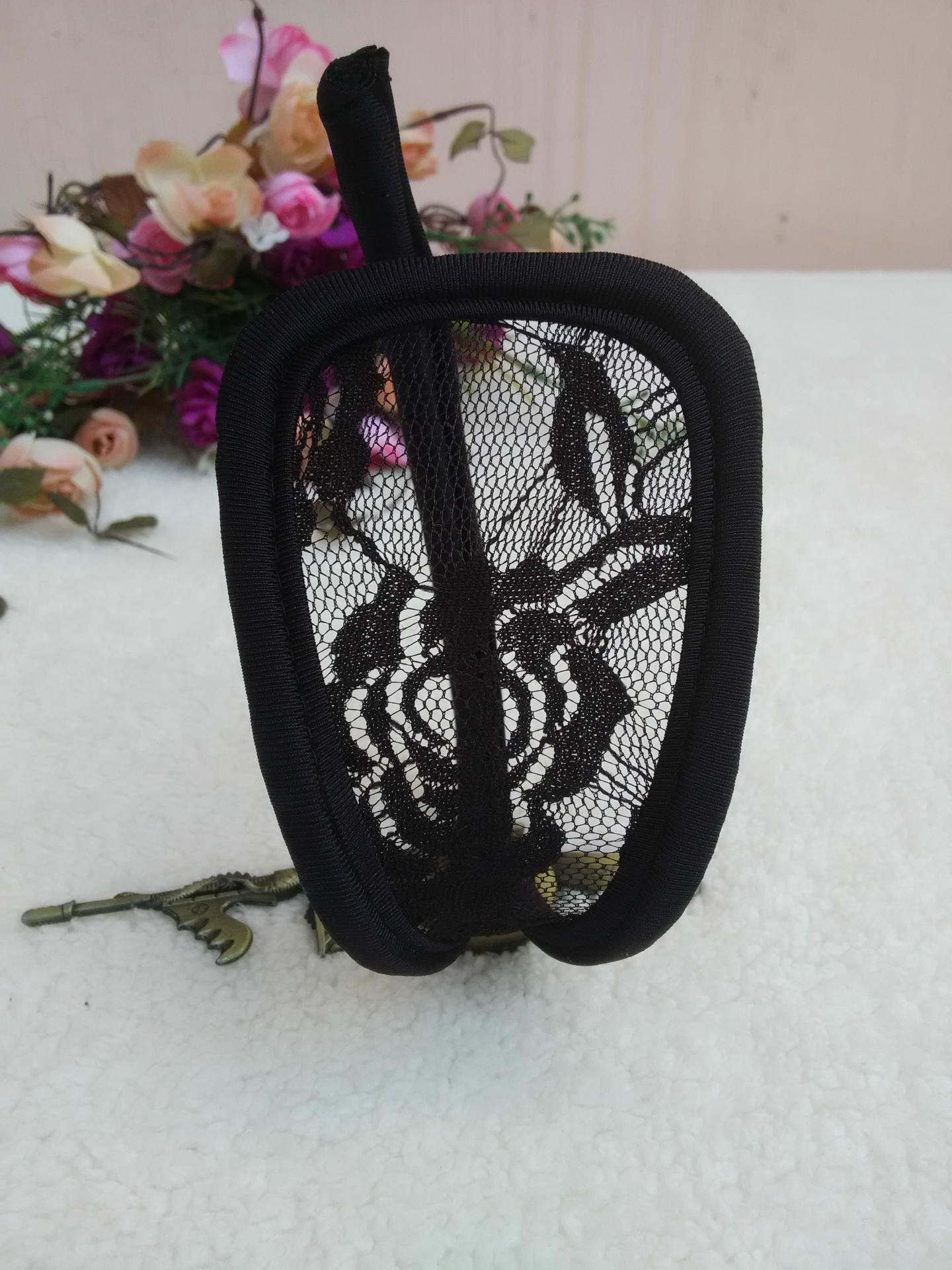 初曼伊女士性感情趣c字内裤蕾丝花边透明c型裤隐形穿戴裤情侣夫妻t裤