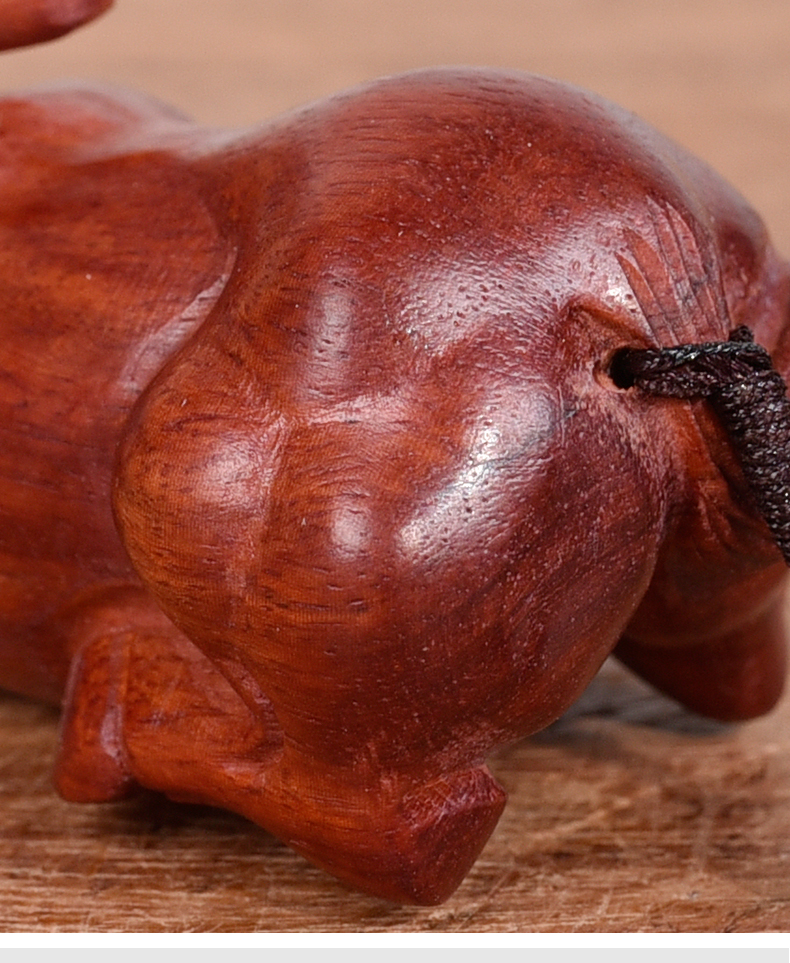 唐砖花梨木雕十二生肖马木雕手把件挂件实木文玩红木工艺品整木精雕