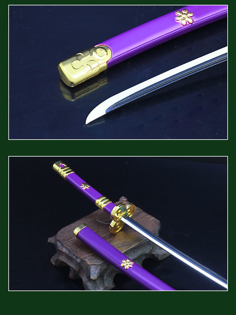 索隆的三把刀海贼王索隆刀阎魔金属武嚣模型秋水雪走三代鬼彻男生玩具