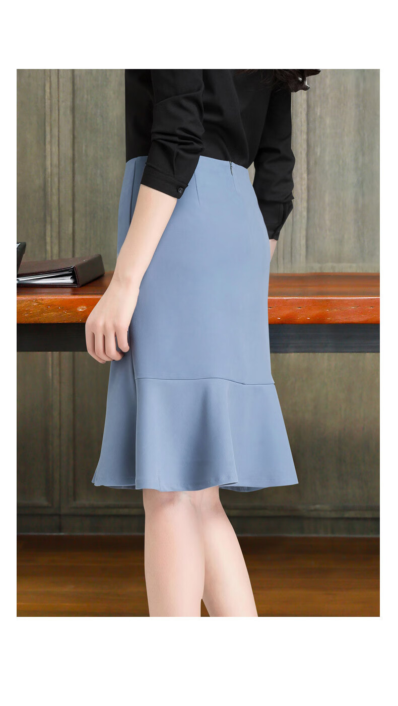 欧迪鸟品牌女装女士半身裙2020夏季新款小个子荷叶边一步裙气质显瘦