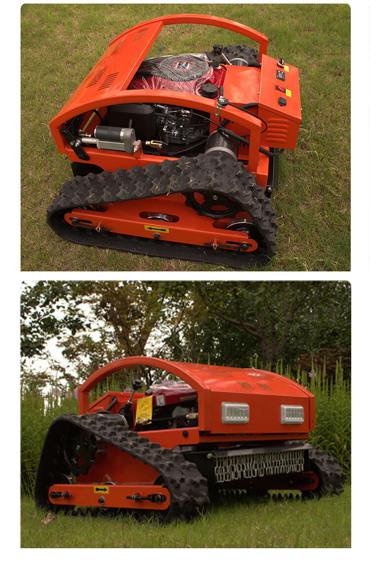 遥控割草机履带式除草机小型多功能汽油果园自动修剪打草碎草机器