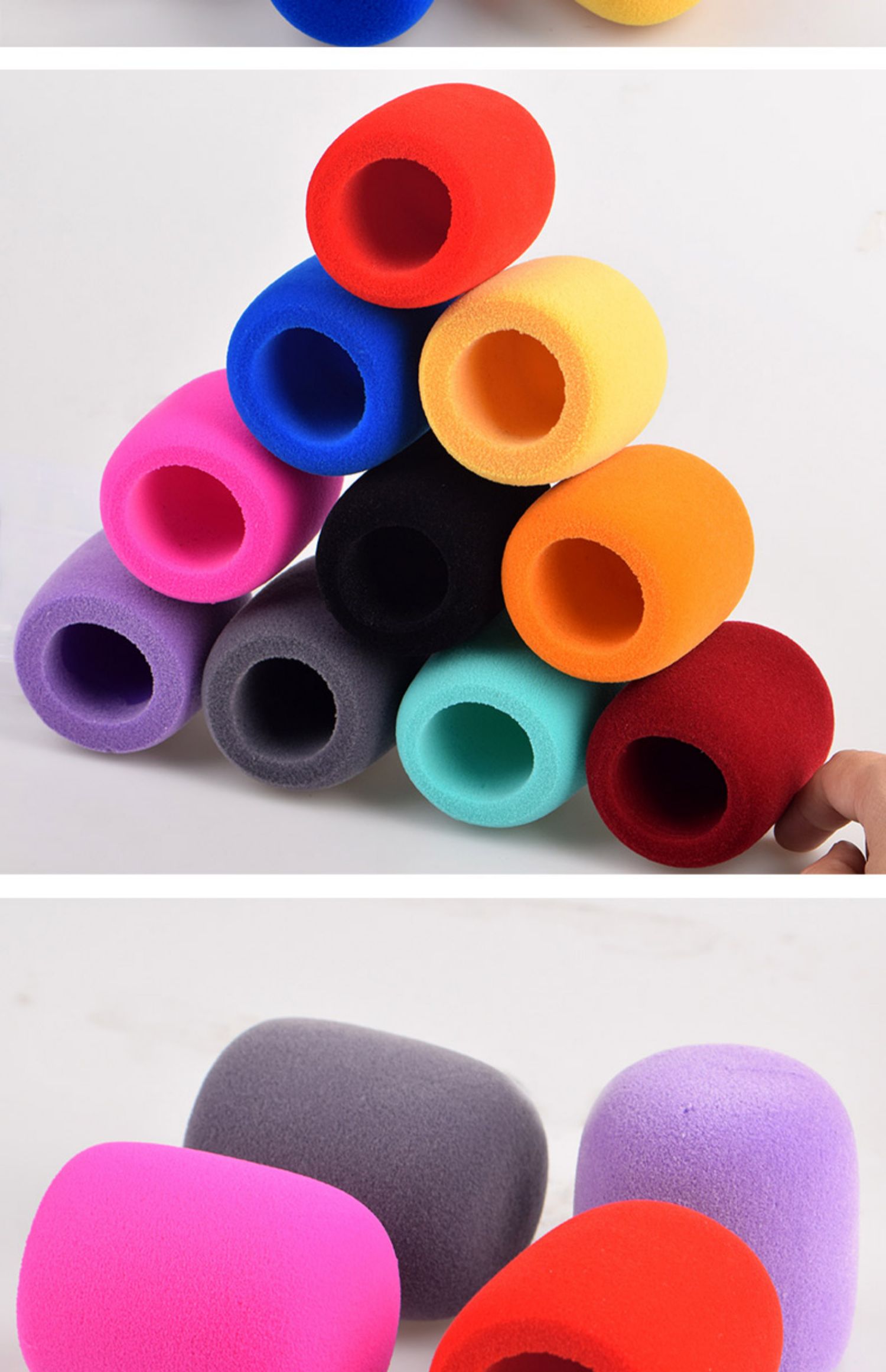 yngfn 话筒套海绵套加厚非一次性话筒防喷罩电容麦无线麦克风套子ktv