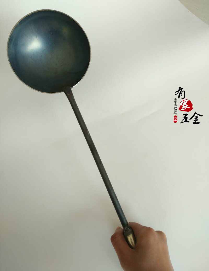 长柄大号铁勺子老式马勺商用饭勺汤勺食堂打菜水井瓦工灰勺下水道