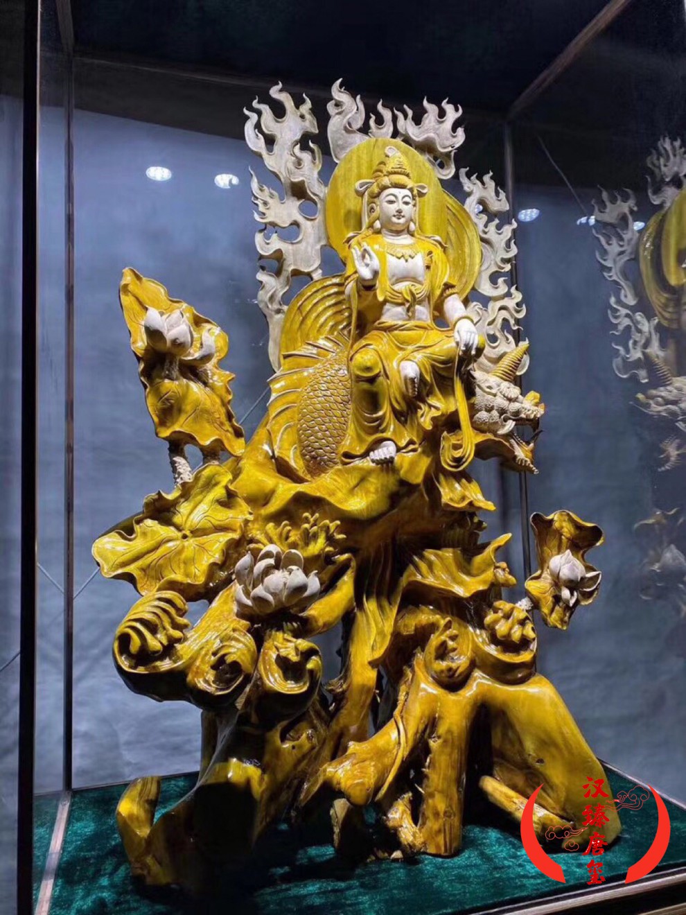 木雕摆件可定制乔迁新房礼物根雕雕刻鳌鱼观音金丝楠小叶桢楠清香天然