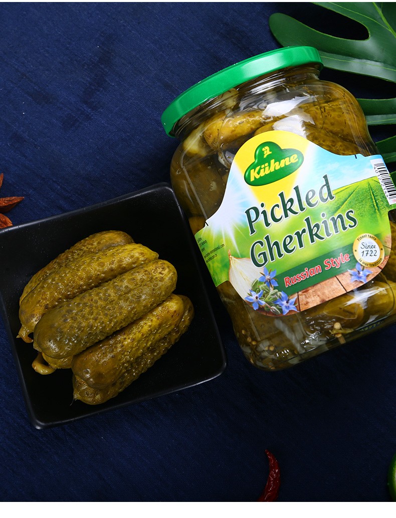 冠利酸黄瓜俄式酸青瓜俄罗斯口味酸黄瓜德国670g1瓶