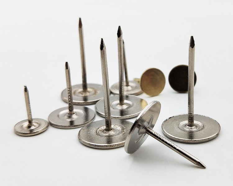 平头图钉加长加厚软包泡钉沙发装饰墙纸固定钉子仿古按钉平面圆形直径