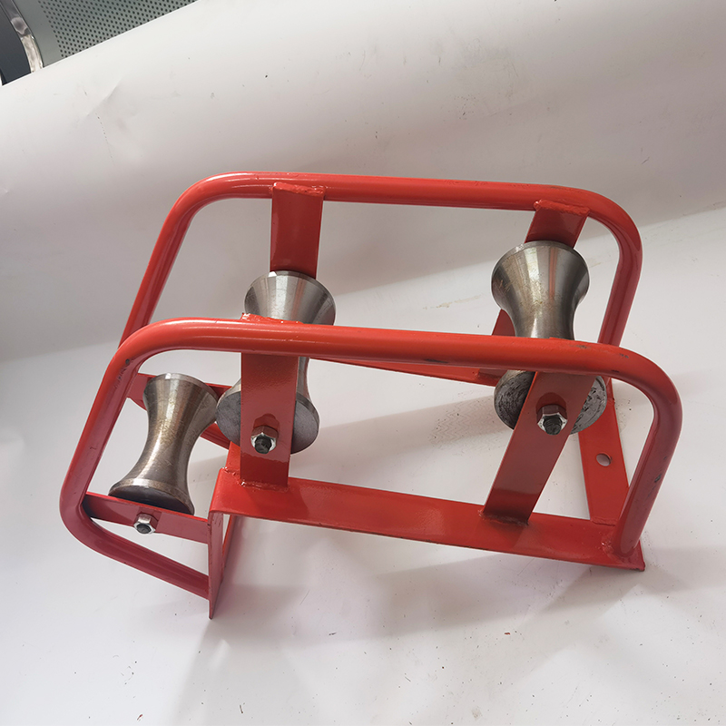 电缆地缆放线滑轮转角井口管口直角滑车新款重型钢轮电力放缆吊轮