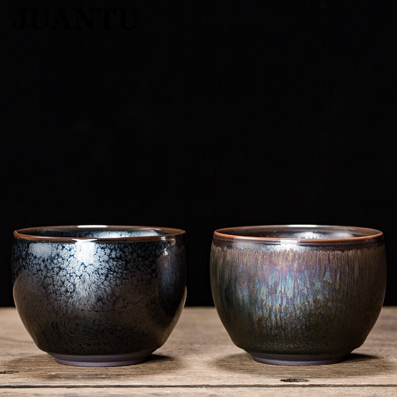 juantu陈为椿火龙建盏天目七彩可以养主人杯日式茶盏功夫茶具普洱茶单