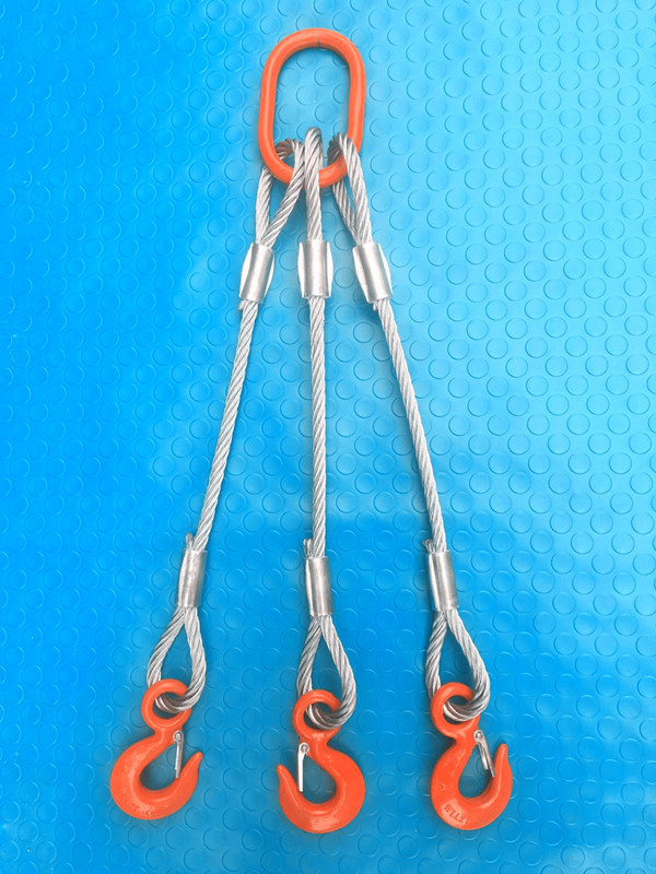 钢丝绳吊索具/压制钢丝绳组合吊具/起重吊钩索具/二肢三肢四肢 2吨1米