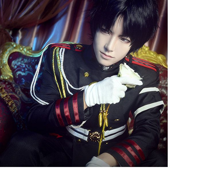 终结的炽天使cos女男装制服一濑红莲军装柊深夜刀剑cosplay表演服假发