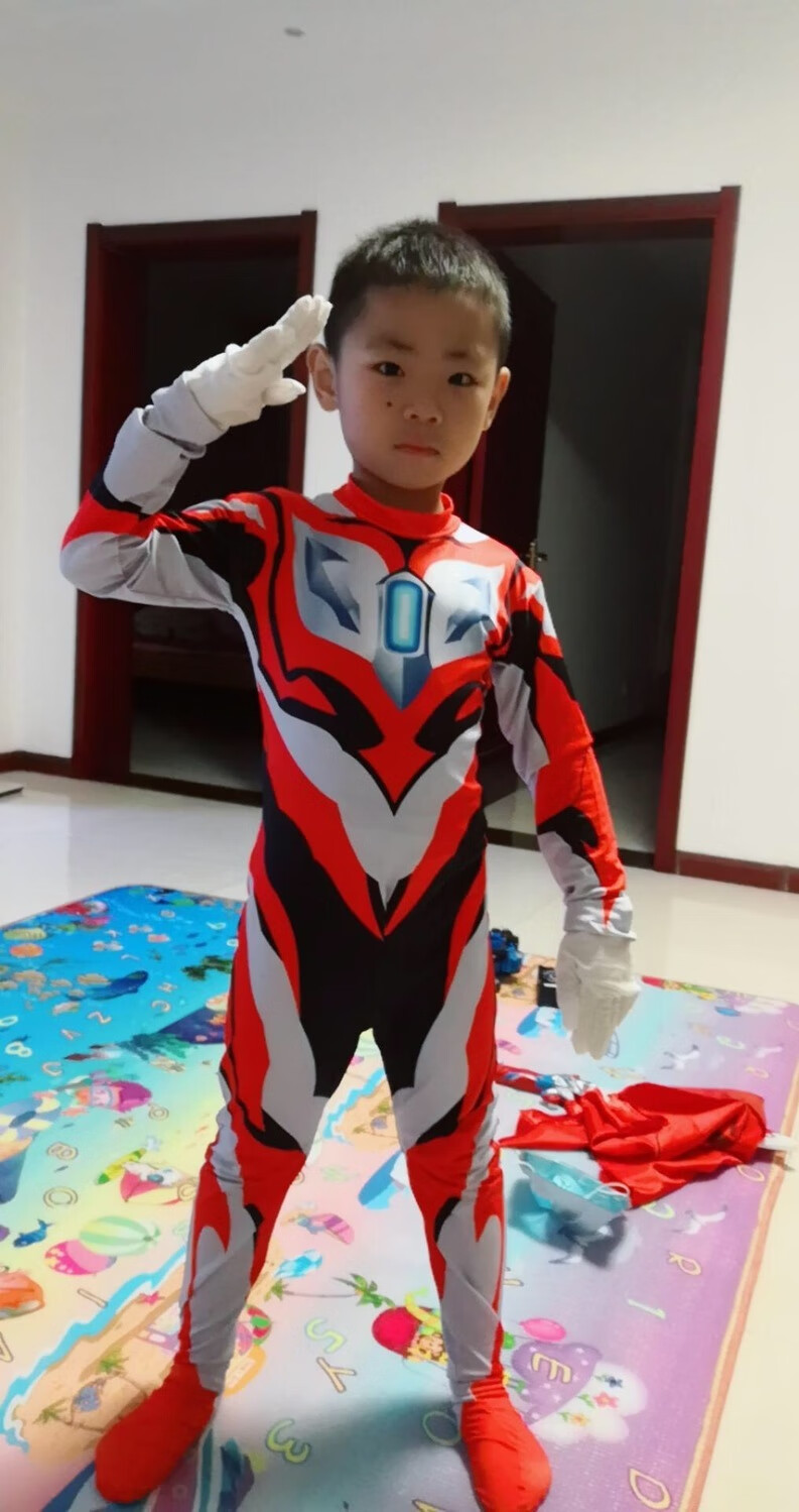 迪加奥特曼服装皮套小男孩男童迪迦奥特曼套装儿童表演服奥特曼面具