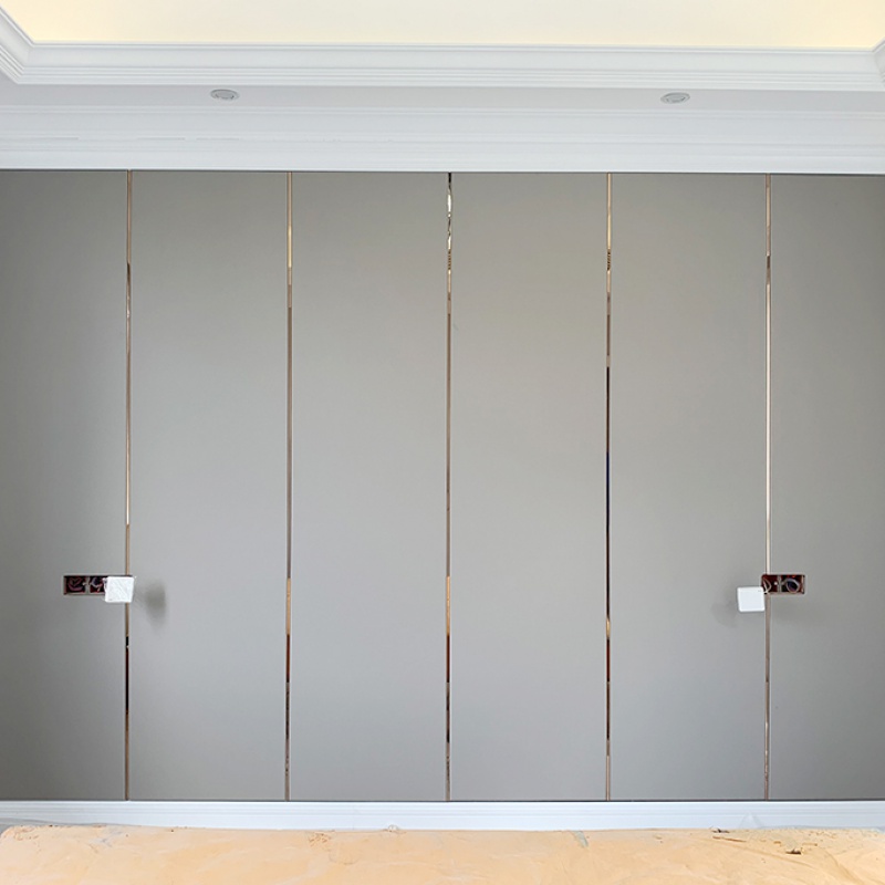 硬包电视背景墙现代轻奢镶嵌金属条客餐厅沙发主卧室床头硬包装饰搭配