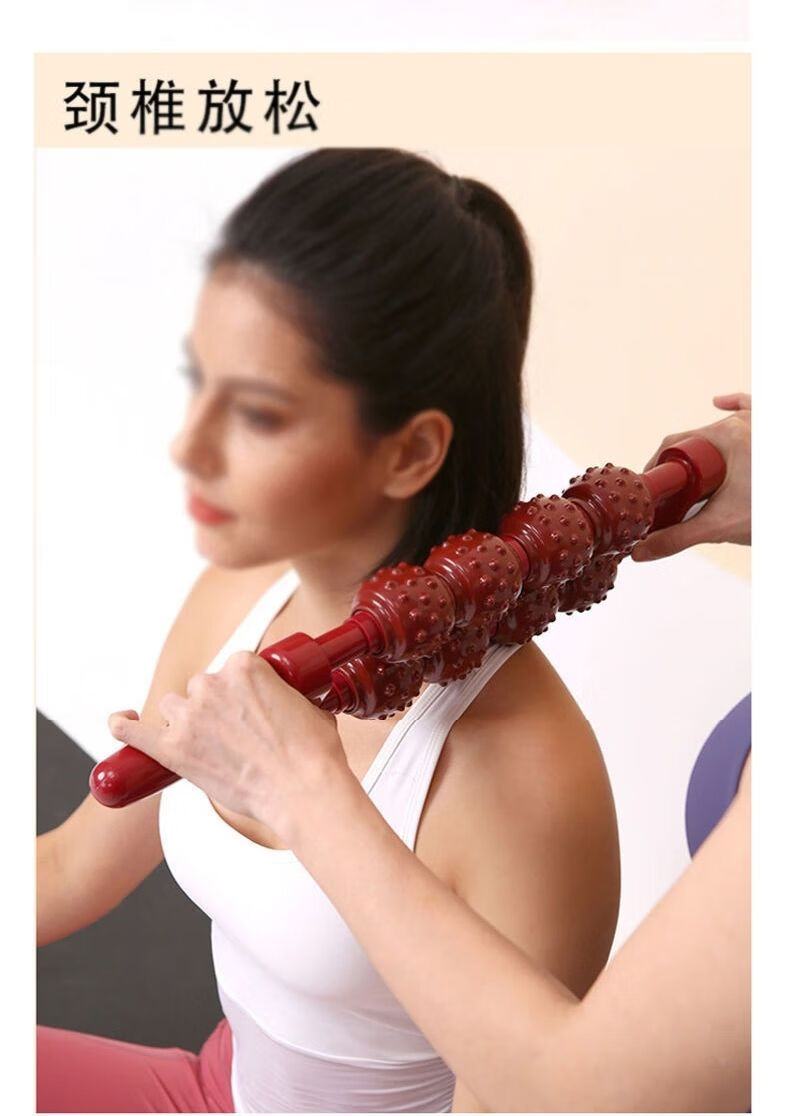 磁疗棒按摩棒经络滚轮棒疏通瑜伽和硕整体循环全身滚动磁力擀筋棒圆双