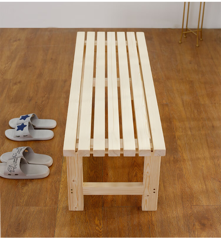 瑞贤欧木制长凳浴室更衣室长条凳子实木板凳健身房休息长凳防腐木公园