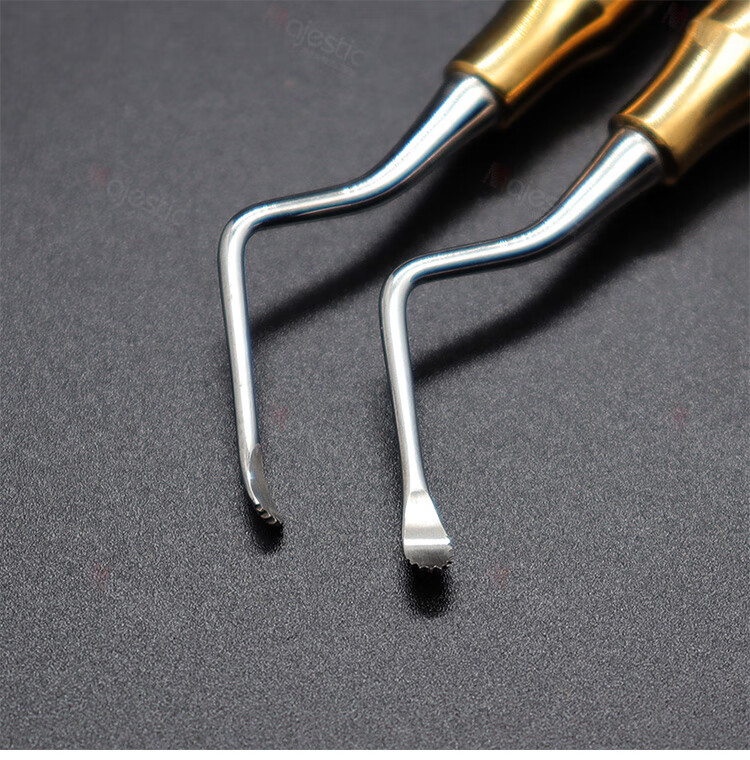 牙科工具带齿刮匙双头锐匙刮治器充填器拔牙挖勺口腔种植器械材料 头